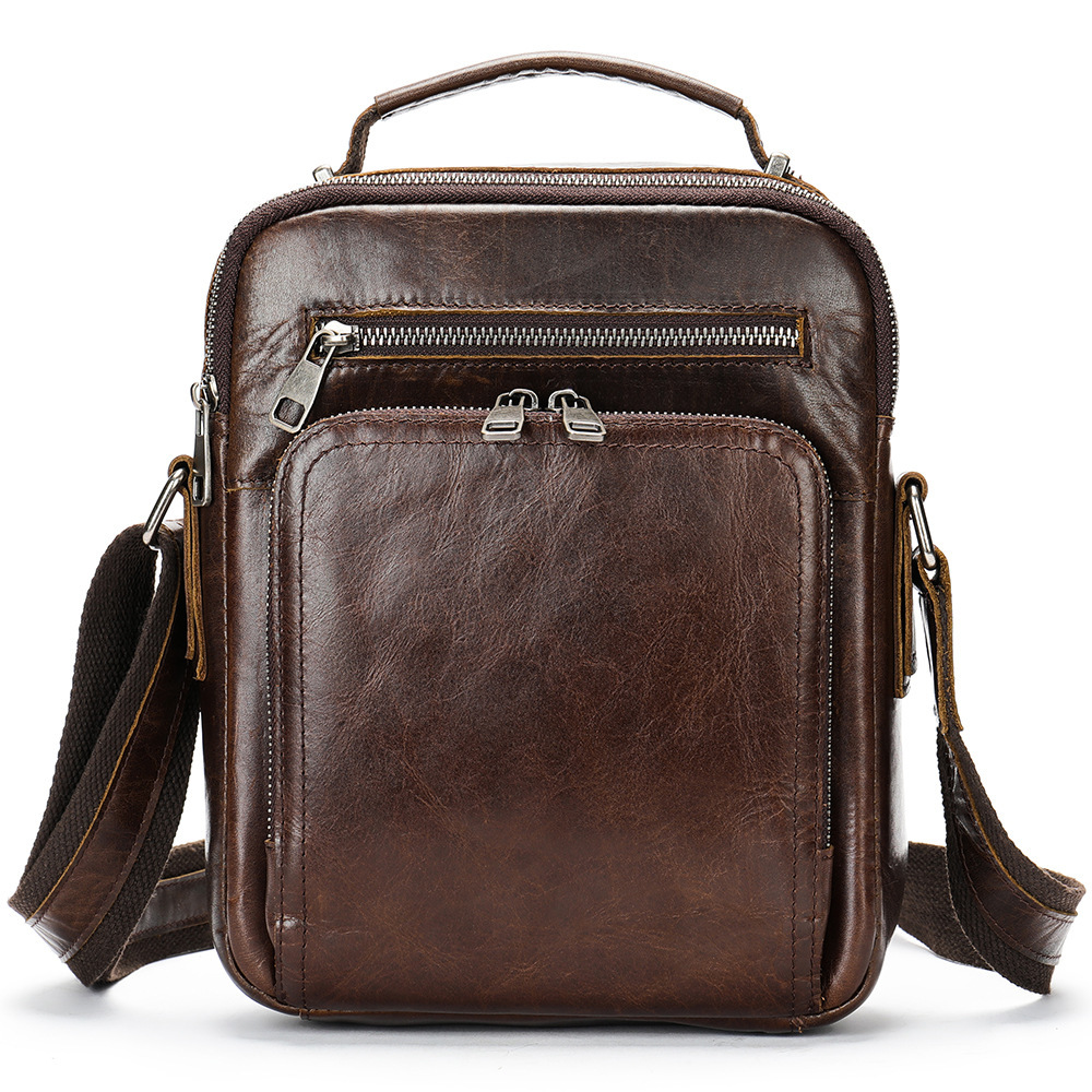 Leather Large-capacity Retro Shoulder Messenger Bag - Image 5