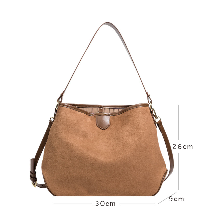 Vintage Retro Matte Soft Leather Tote Shoulder Bag - Image 4
